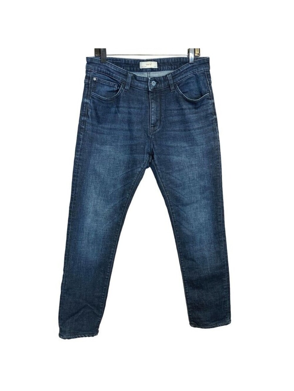 Celio C25 Slim Fit Jeans Mens 34 Dark Wash Tapered Denim Pants NOSLESS25